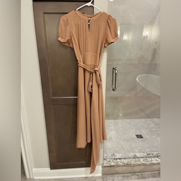 MARC By MARC JACOBS Mimi Old Rose Belted Silk Crepe Dress Size 2 - Picture 2 of 11